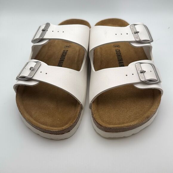 CUSHIONAIRE Lane Cork Footbed Sandals for Women SIZE 8 WHITE NEW - Picture 2 of 6
